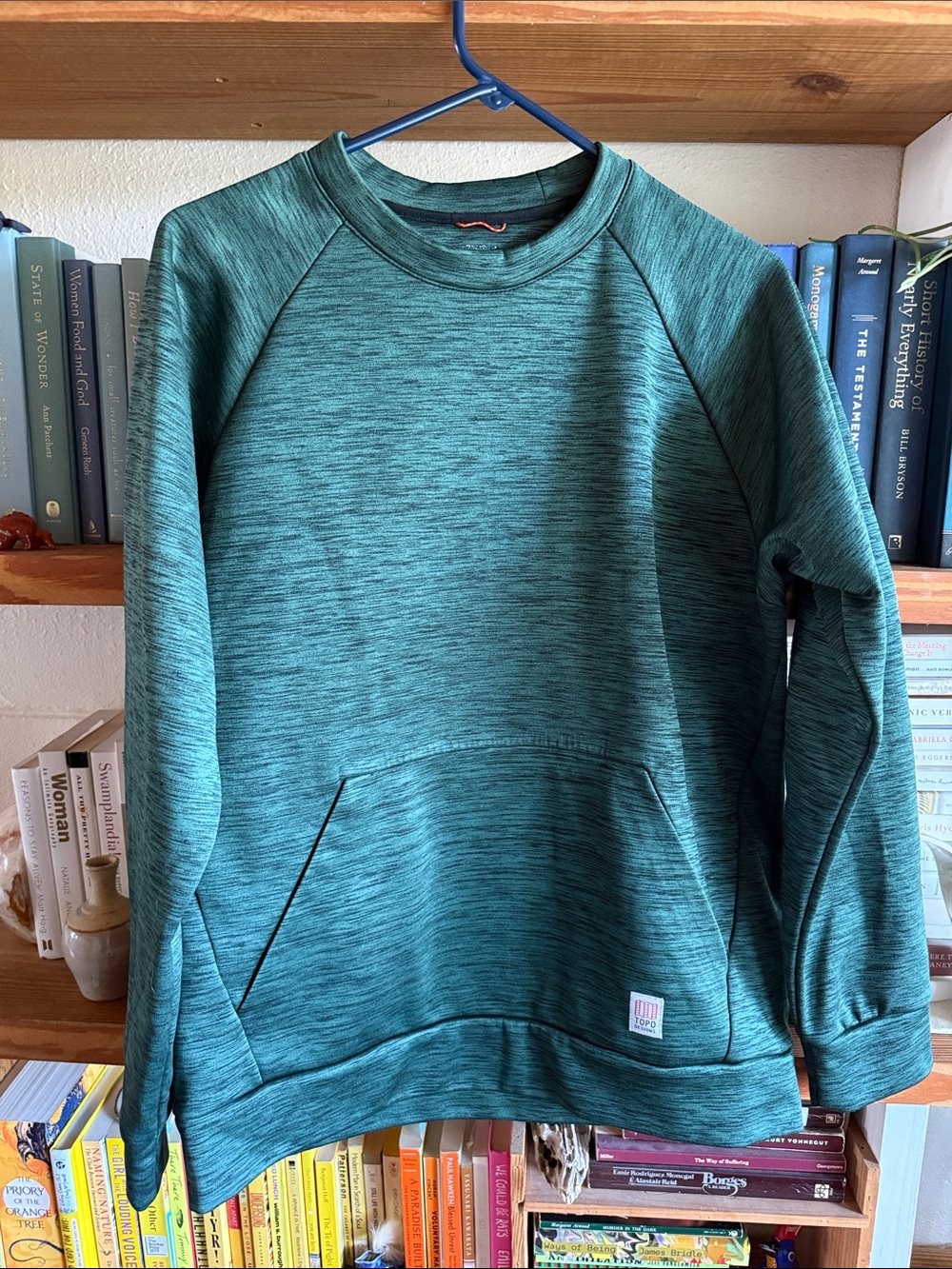 Topo Designs Men's Crewneck Sweatshirt in Teal Heather